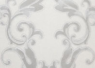 Papel pintado victoriano del modelo blanco de marfil del damasco para la decoración interior, antiestático