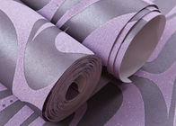 Recubrimiento de paredes moderno, papel pintado desprendible geométrico púrpura para el sitio del lecho