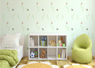 Mariposa amistosa no tejida del papel pintado del dormitorio de los niños de Eco y modelo de las plantas verdes