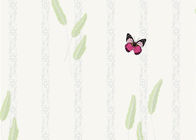 Mariposa amistosa no tejida del papel pintado del dormitorio de los niños de Eco y modelo de las plantas verdes